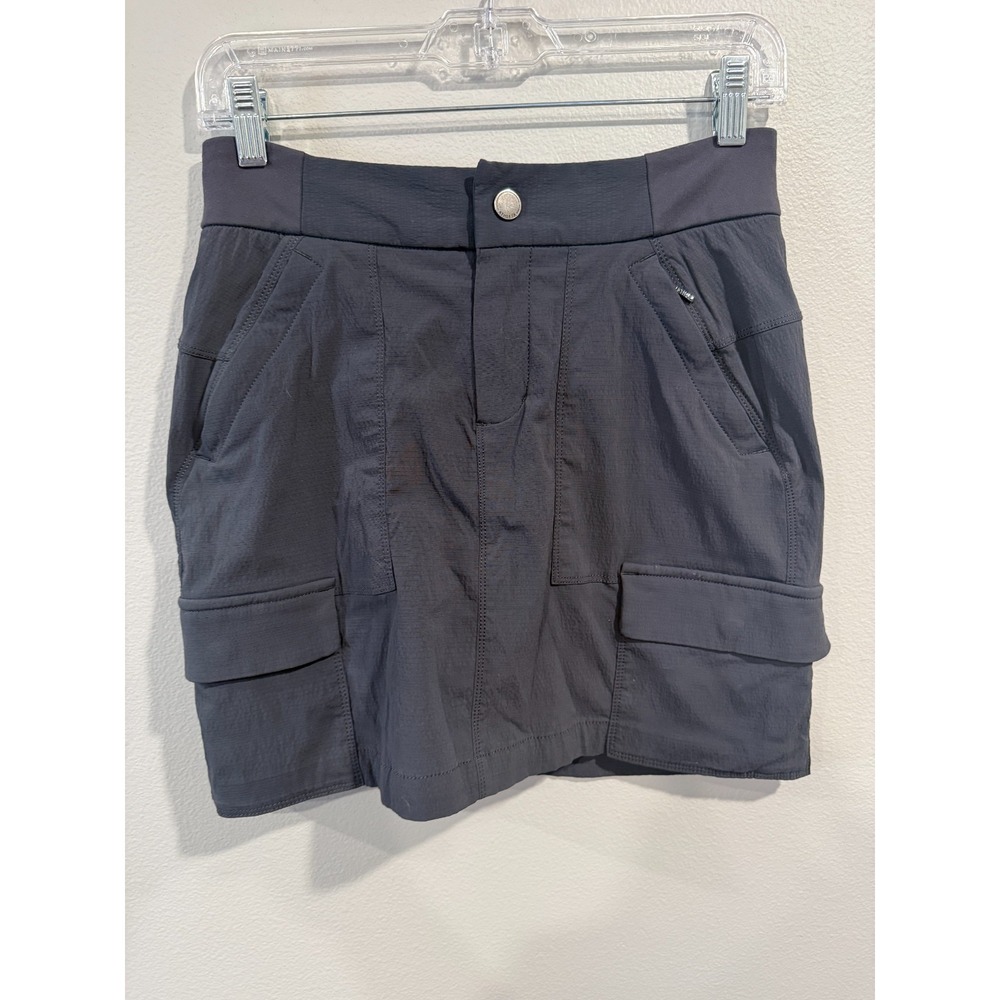 Athleta‎ Trekkie Skort 2.0 Women's 2 Gray Cargo Pockets Stretch Hiking Outdoor